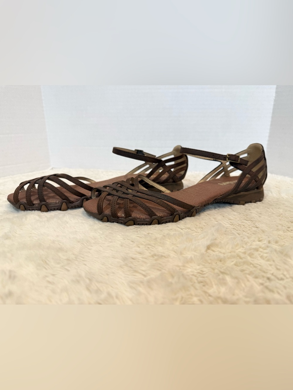 Skechers Brown Strappy Flat Sandals